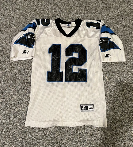 Vintage 90s Starter Kerry Collins Carolina Panthers NFL Football Jersey 46 M Cover