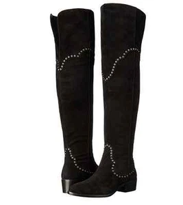 New in Box Womens Frye Ray Grommet Over The Knee Boots Black Size 6 MSRP $ 548 - Picture 1 of 7