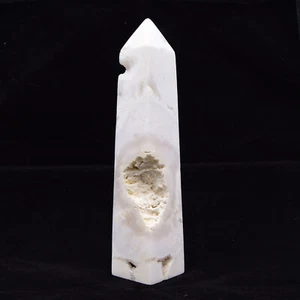 200mm Natural Quartz Crystal Gemstone Snow Healing Mineral Reiki Tower/Point - Picture 1 of 3