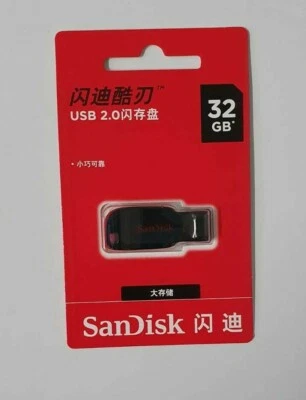 Unità penna chiavetta flash SanDisk 16 GB 32 GB 64 GB Cruzer Blade USB 2.0 UK stock - Immagine 1 di 2