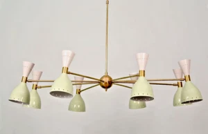 Mid Century Style Italian Sputnik Chandelier DIABOLO Stilnovo Modern 8 Arm Light - Picture 1 of 5