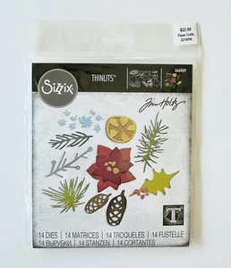 Sizzix Tim Holtz Thinlits 14 Dies 666069 MODERN FESTIVE - NEW - Picture 1 of 2