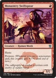 MTG - MONASTERY SWIFTSPEAR - Khans of Tarkir (U) - Picture 1 of 1