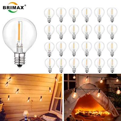 BRIMAX E12 G40 Globe Light Bulbs Replacement For Garden Outdoor Festoon String Lights