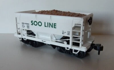 US 70 Ton Ore Car ( Erzwagen ) mit Beladung Spur 0 3-Leiter, SOO Line - Bild 1 von 2