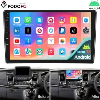 Für Ford Transit Custom 2018-2023 Autoradio GPS Navi Android 13 SWC WIFI BT RDS - Bild 1 von 4