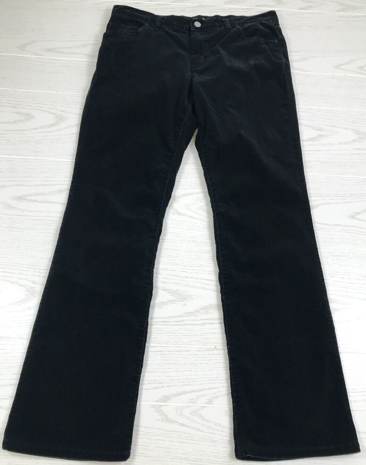 Vintage Calvin Klein Bootcut Corduroy Jeans Women 10 Black Cotton Blend Jean Y2K - Image 1 of 4