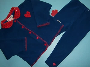 Gymboree De Colección Niñas "CORAZONES AMERICANOS" PEQUEÑO...JUEGO DE 2 PIEZAS...ETIQUETA ARCO IRIS...OTOÑO 1995 - Imagen 1 de 7