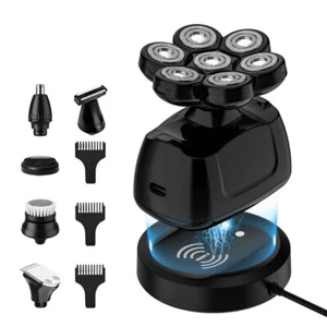 Head Shavers for Bald Men 6-in-1 Electric Razor LED Display Dry & Wet Waterproof - Picture 1 of 8