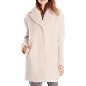 Cole Haan NWOT Blush Pink Canyon Rose Alpaca Wool Mohair Coat Size 2 - Picture 1 of 13