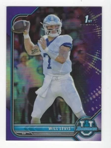 2021-22 Bowman University Will Levis Chrome Purple Card #52!  Titans Kentucky - Bild 1 von 2