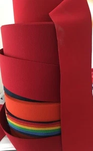 Reparación de costura de cinturón elástico ecuestre 3" negro rojo, beige marino, 1,5 suspendedores EE. UU. - Imagen 1 de 17