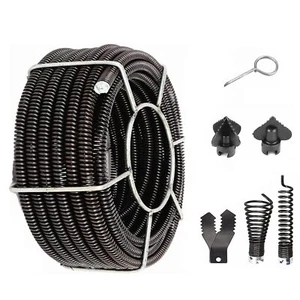 Willbebest Cavo Pulizia Scarico 45 Piedi x 7/8 Pollici Cavo Nucleo Cavo - Foto 1 di 7