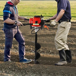 2-Man Petrol Earth Auger Fence Post Hole Borer Digger Ground Drill For Gardening - Picture 1 of 24