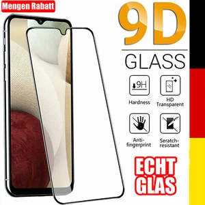 Panzerfolie für Samsung Galaxy A12 Panzer-Schutzglas mit Rand echt Glas 1x 2x 3x - Bild 1 von 11