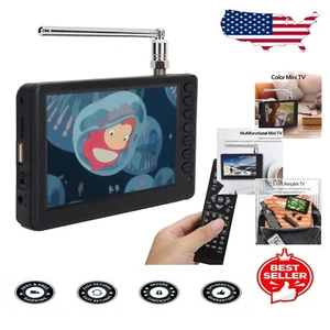ATSC HD Mini TV - 5 Inch Rechargeable TV with USB Support & Remote Control - Picture 1 of 11