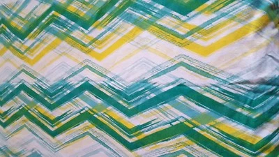 Room Essential Tonos de Verde Amarillo Estampado Algodón Mantel Ovalado 57" x 74" De Colección Foto 1 de 3