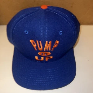 DS New Vintage Reebok PUMP IT UP Wool snapback Hat From The 90’s Blue Orange - Picture 1 of 5