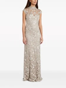 NWT TADASHI SHOJI Qara Floral-Lace Gown Sz 16 - Picture 1 of 12