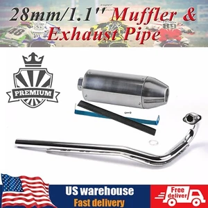 Tubo de escape de 28 mm para moto todoterreno CRF50 70 Apollo SSR lifan 125cc 140 150cc ATV - Imagen 1 de 12