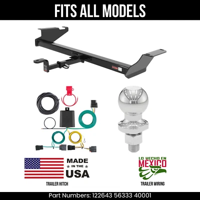 Enganche de remolque para Chrysler Town & Country 08-10 cable de 4 pines bola de 178" se adapta a todos Foto 1 de 4