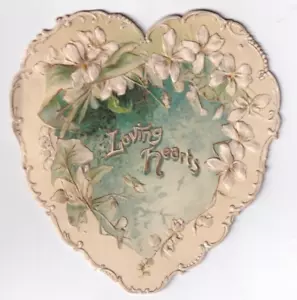 Valentine, LOVING HEARTS, stand up cupids inside saw a heart, Tuck circa 1900 - Bild 1 von 10