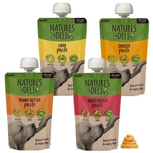 Dog Paste Treats NATURES DELI Lick Mat Food Topper Pouches Toy Fillers 100g - Picture 1 of 11