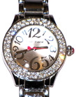 Betsey Johnson BJ 00291-01 E01-13 xox Watch Silver Plated Rhinestones Womens