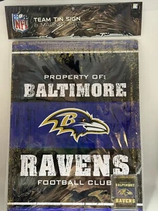 NFL Baltimore Ravens - Team Tin Sign (16"x12")  & Magnet - Licensed - NEW Sealed - Picture 1 of 5