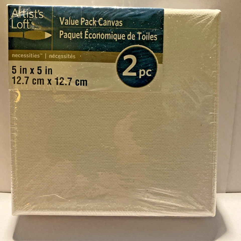 Artist's Loft Streatched Canvas Value Pack, 5" x 5", 2pc - Image 1 of 1