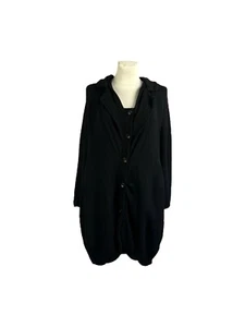 Transit Par Such 250 Women's Jacket Avant Garde Coat Asymmetrical Black Size 2 - Picture 1 of 16