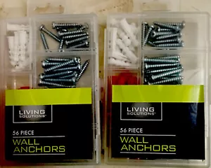 2 Packs Living Solutions 56 Piece Wall Anchors Each New - Picture 1 of 1