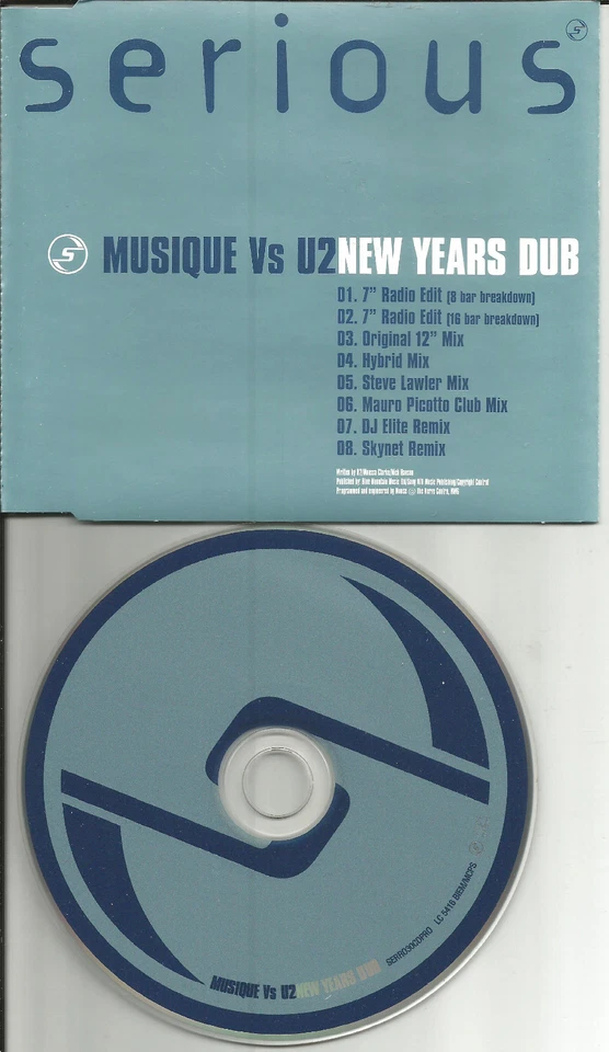 U2 Vs MUSIQUE New Years Dub 8TRX RARE MIXES & EDITS PROMO DJ CD single USA Seler Foto 1 de 1