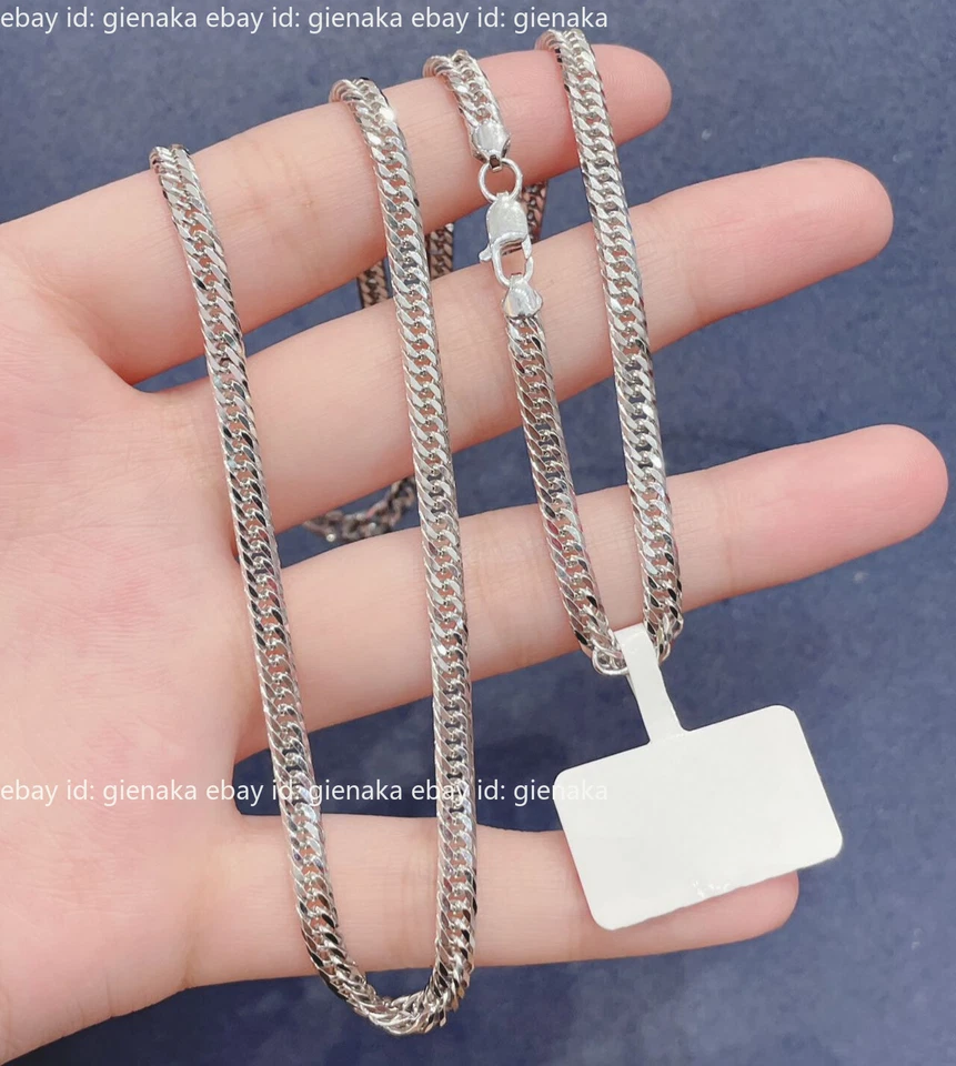 Collar de cadena de eslabones cubanos Pt950 platino puro 950 para hombre de 3,8 mm 22 pulgadas 33,5 g Foto 1 de 1