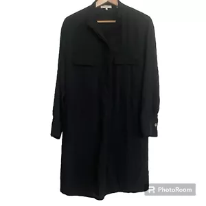 Vince schwarzes Kleid langarm kurz Größe XS geknöpfte Taschen - Bild 1 von 6