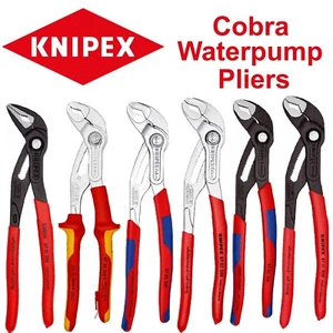 Knipex Cobra Wasserpumpenzange Druckknopfverschluss verstellbare Schraubenschlüssel 100mm-560mm - Bild 1 von 29