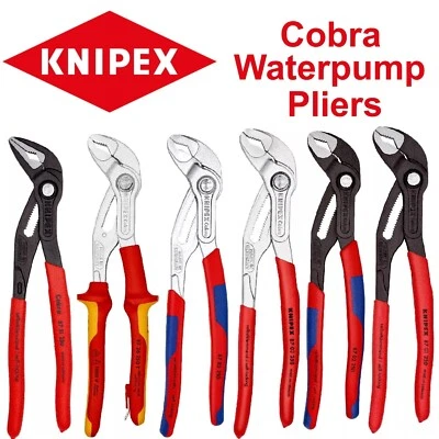 Knipex Cobra Waterpump Pliers Push Button Lock Adjustable Wrenches 100mm-560mm