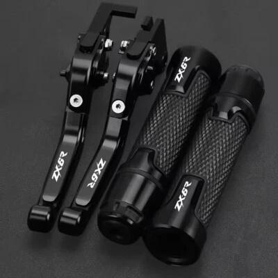 For KAWASAKI ZX6R ZX-6R ZX 6R 2000-2024 CNC Brake Clutch Levers Handlebar grips - Image 1 of 4