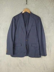 J. Crew Ludlow Suit Men 36S Pants 31x30 Blue Cotton Somelos Slim Fit G0532 - Picture 1 of 24