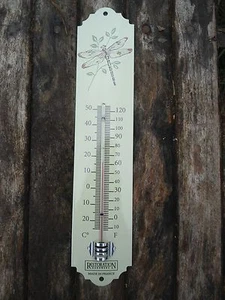 Dragonfly Restoration Hardware Advertising Enamel Thermometer New Fab. France - Picture 1 of 1