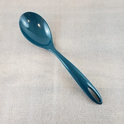 Zak Designs 12" Melamine Curved Serving Spoon Solid Green Teal 09220 - Image 1 of 4