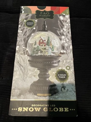 FAO Schwarz Globo de Nieve Tema de Navidad Iluminar NUEVO Foto 1 de 4