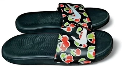 Nike Kids KAWA Cherry Slide Sandals Flops Shoes CJ4123-001 Size 2Y - Image 1 of 4