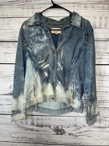 Giacca donna vintage in denim cherokee candeggina effetto invecchiato taglia med - Foto 1 di 3