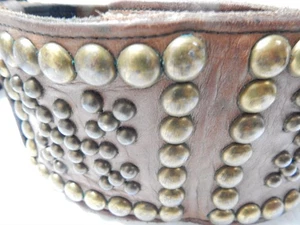 VINTAGE SOUTHERN PLAINS CHEYENNE / COMANCHE INDIAN STUDDED BELT 4 +/-" WIDE - Picture 1 of 6