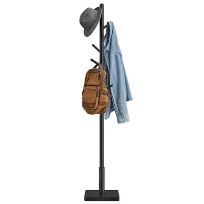 Solid Wood Coat Rack, Free Standing Hall Coat Tree with 8 Hooks, 3 Height Opt... - Image 1 of 4
