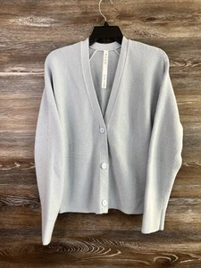 Lululemon Merino Wool-Blend Cardigan Powder Blue Size 8 - Picture 1 of 6