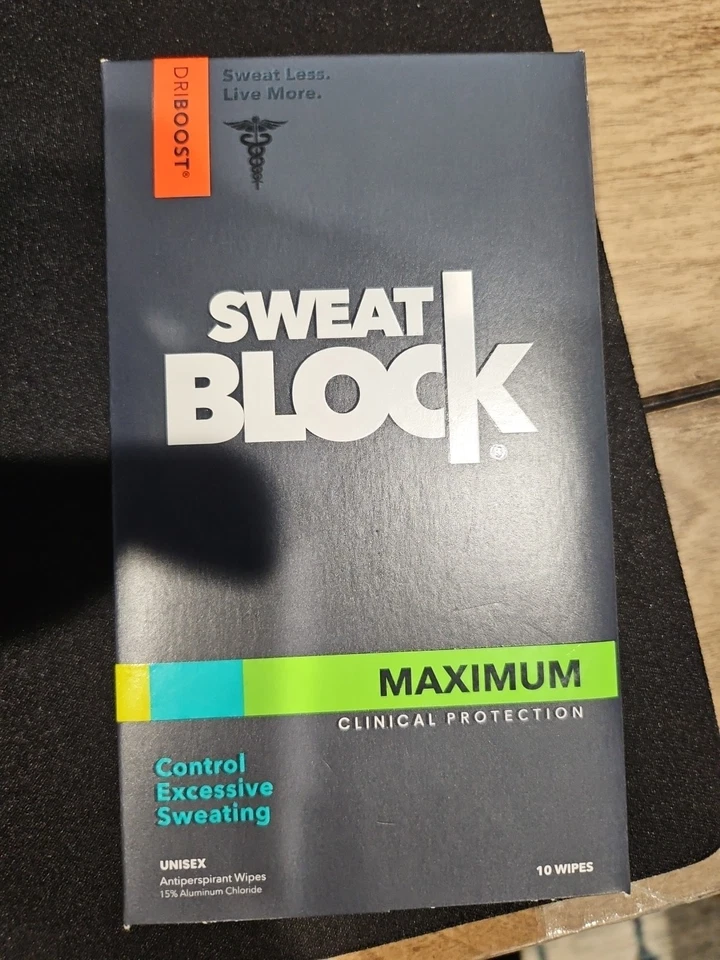 SweatBlock Clinical Strength Antiperspirant Wipes for Men and Women Excessive... - Image 1 of 3