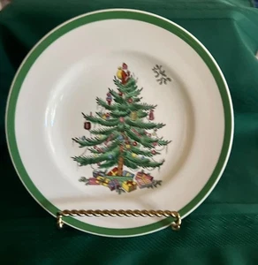 1 Vintage Spode Christmas Tree 6 1/2" Bread & Butter Plate Made in England - Picture 1 of 4
