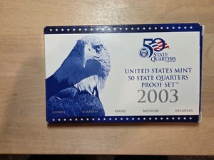 2003 US Mint 50 State Quarters Proof Set 5-Coins with COA and Box - Picture 1 of 7